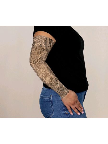 Black Paisley Lymphoedema Sleeve